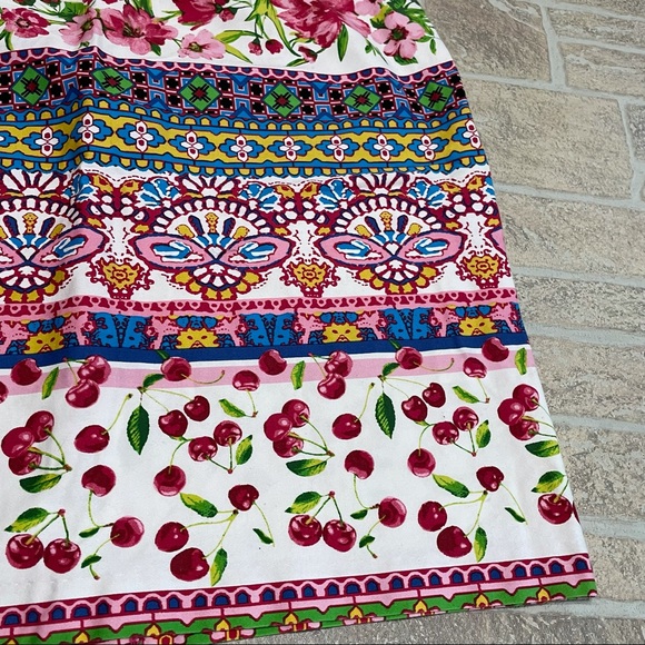 Chetta B dress cherries floral 10 large - Picture 3 of 4